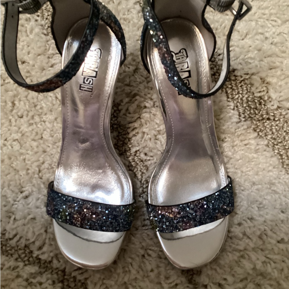 Brash ankle strap glitter heels. - Picture 5 of 6